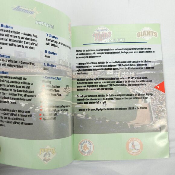 Ken Griffey Jr's Winning Run Nintendo SNES Instruction Booklet Manual *ONLY* - Picture 3 of 5